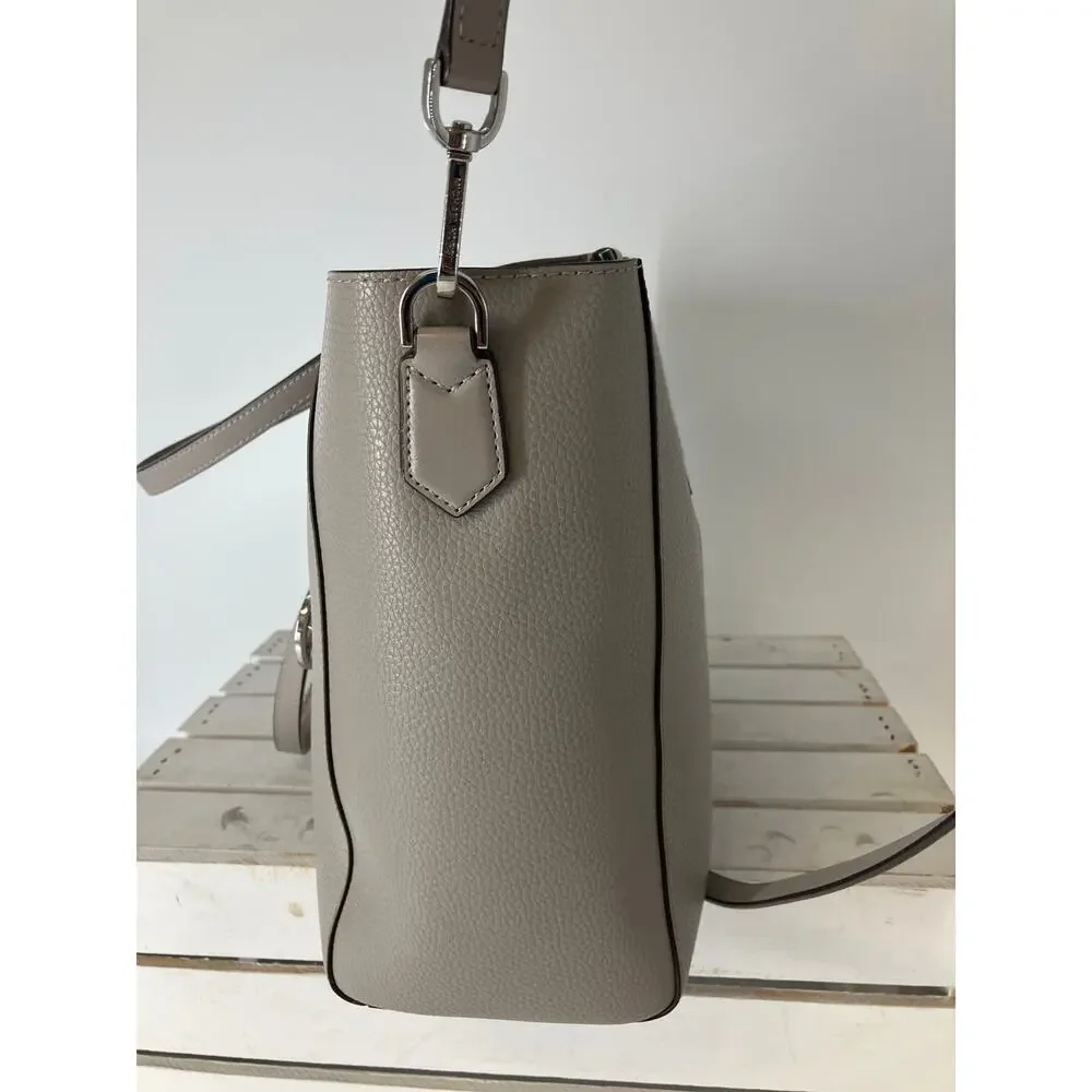 MICHAEL KORS TWO WAY GRAY PEBBLED CROSSBODY TOTE BAG